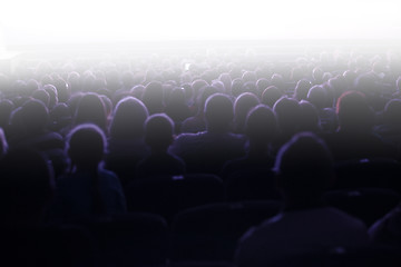 Image showing People sitting in an audience