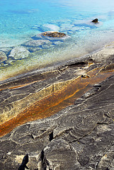 Image showing Rocks and clear water background