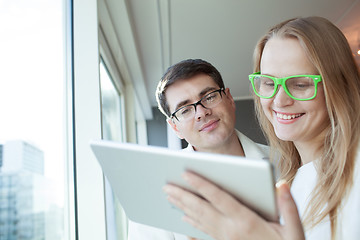 Image showing People Wearing Glasses with Tablet PC