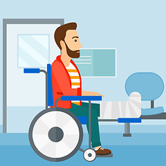 Image showing Patient sitting in wheelchair.