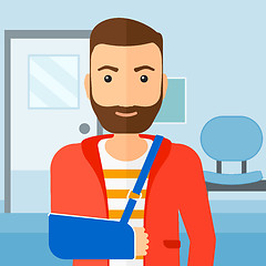 Image showing Man with broken arm.