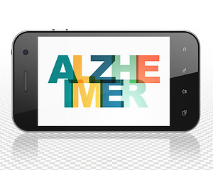 Image showing Health concept: Smartphone with Alzheimer on  display