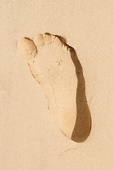 Image showing Footprint in sand