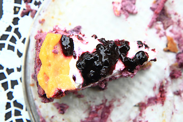 Image showing fresh blueberries cake