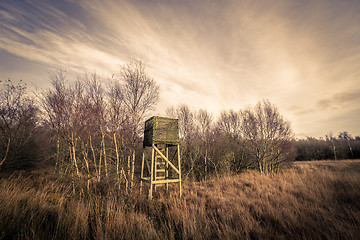 Image showing Hunting tower in rough nature