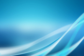 Image showing Abstract blue background with soft curves