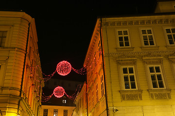 Image showing Christmas ornaments in Zagreb