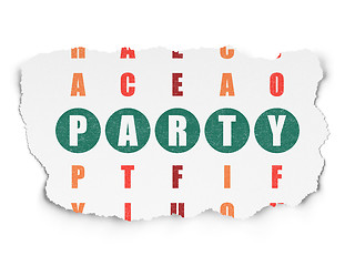 Image showing Holiday concept: Party in Crossword Puzzle