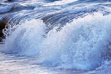 Image showing Wave in stormy ocean