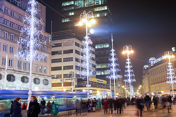 Image showing Christmas decoration on Jelacic Square