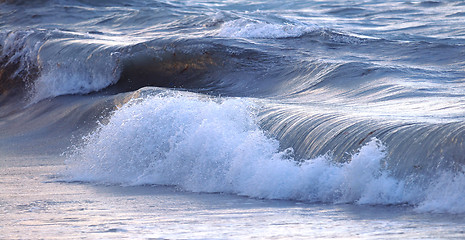 Image showing Wave in stormy ocean