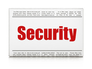 Image showing Privacy concept: newspaper headline Security