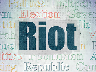 Image showing Politics concept: Riot on Digital Paper background