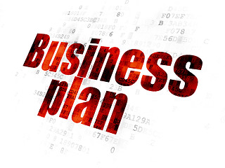 Image showing Business concept: Business Plan on Digital background