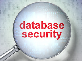 Image showing Programming concept: Database Security with optical glass