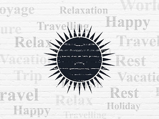 Image showing Vacation concept: Sun on wall background