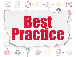 Image showing Learning concept: Best Practice on Torn Paper background