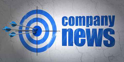 Image showing News concept: target and Company News on wall background