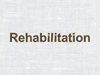 Image showing Health concept: Rehabilitation on fabric texture background