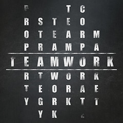 Image showing Finance concept: Teamwork in Crossword Puzzle