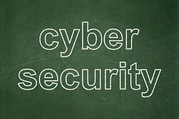 Image showing Security concept: Cyber Security on chalkboard background