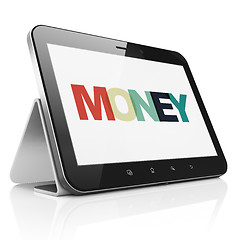 Image showing Banking concept: Tablet Computer with Money on  display