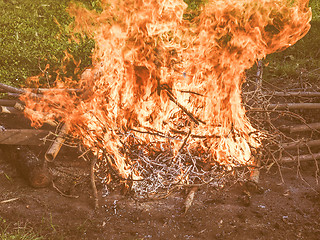 Image showing  Burning fire vintage