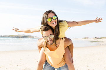 Image showing Couple at the beach