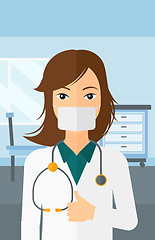Image showing Confident doctor in mask.