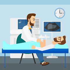 Image showing Patient under ultrasound examination.