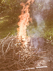 Image showing  Burning fire vintage