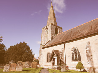 Image showing St Mary Magdalene church in Tanworth in Arden vintage