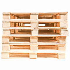 Image showing  Pallets isolated vintage