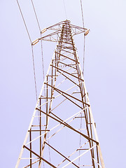 Image showing  Trasmission line tower vintage