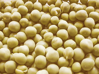 Image showing Retro looking Green peas vegetable background