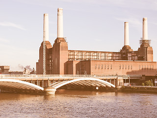 Image showing Battersea Powerstation London vintage