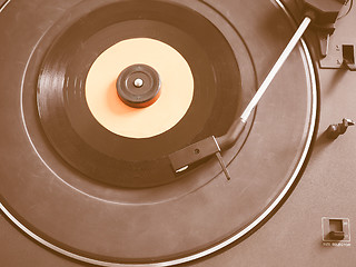 Image showing  Vinyl record on turntable vintage