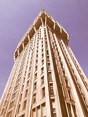 Image showing Torre Velasca, Milan vintage