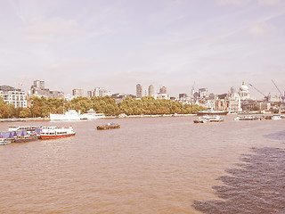 Image showing River Thames in London vintage