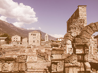 Image showing Roman Theatre Aosta vintage