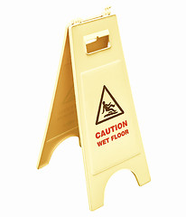 Image showing  Wet Floor sign vintage