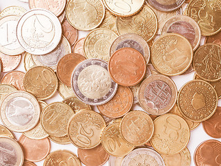 Image showing  Euro coins vintage