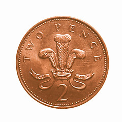 Image showing  Two Pence coin vintage