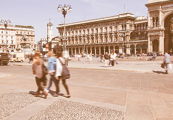 Image showing Piazza Duomo, Milan vintage