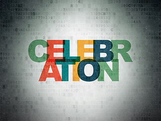 Image showing Holiday concept: Celebration on Digital Paper background