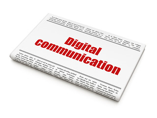Image showing Information concept: newspaper headline Digital Communication