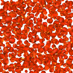 Image showing Background of beautiful red rose petals. EPS 10