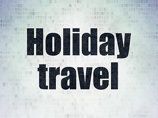 Image showing Vacation concept: Holiday Travel on Digital Paper background