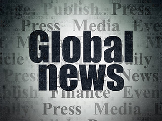 Image showing News concept: Global News on Digital Paper background