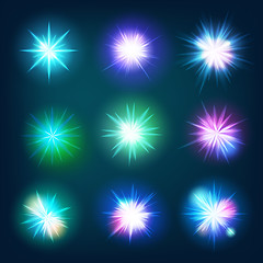 Image showing Glow light effect stars bursts. EPS 10